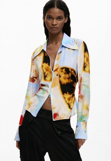 Атласная блузка