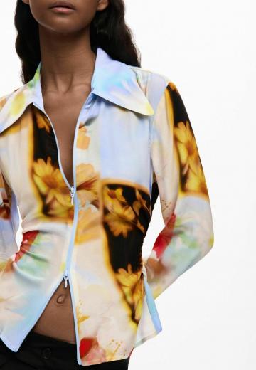 Атласная блузка