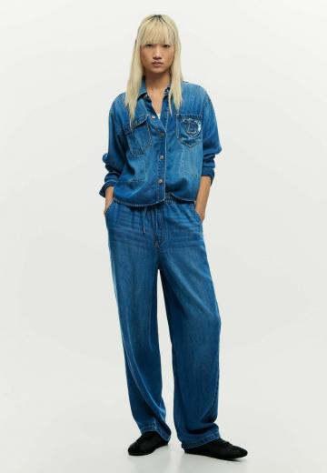 Джинсовый комбинезон