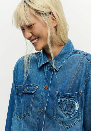 Джинсовый комбинезон