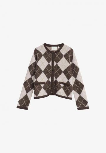 Жаккардовая вязаная кофта