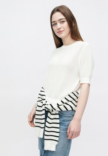 Пуловер с коротким рукавом