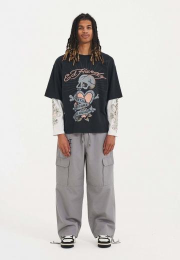 Брюки с накладными карманами