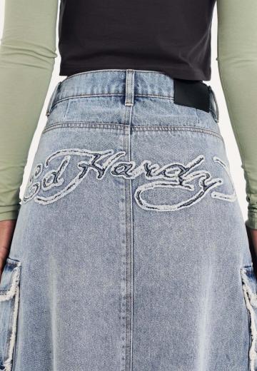 Юбка с накладными карманами