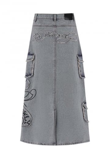 Юбка с накладными карманами