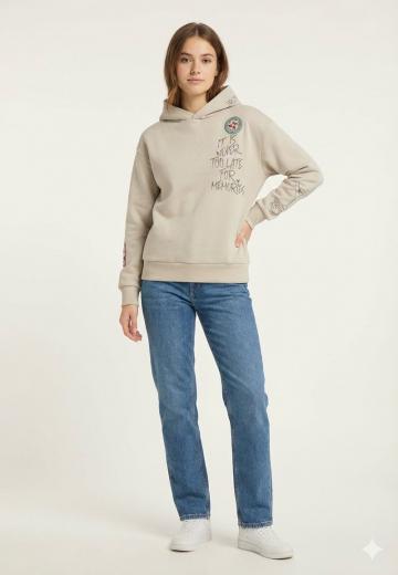 Пуловер с капюшоном