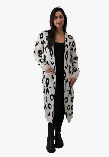 Жаккардовая вязаная кофта