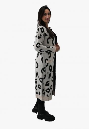 Жаккардовая вязаная кофта