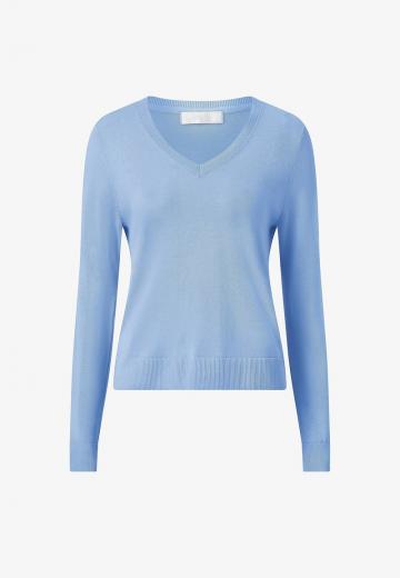 Пуловер с вырезом V