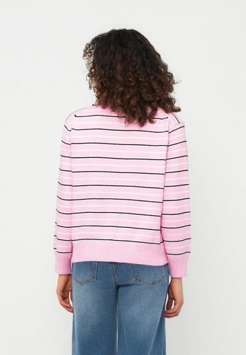 Пуловер с воротником поло