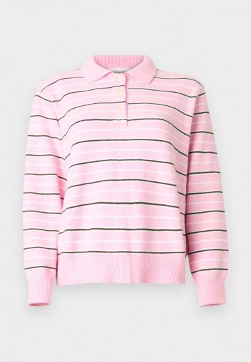 Пуловер с воротником поло