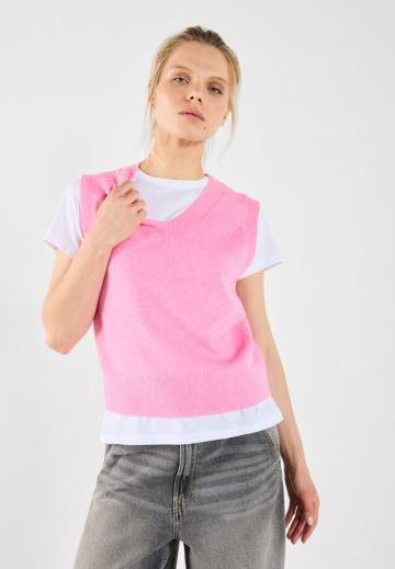 Пуловер без рукавов