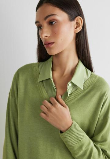 Длинный пуловер