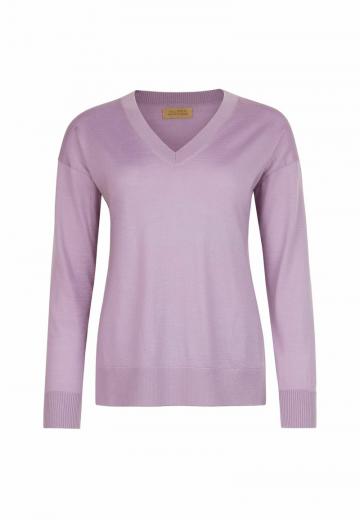 Пуловер с вырезом V