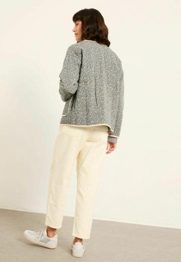 Жаккардовая вязаная кофта