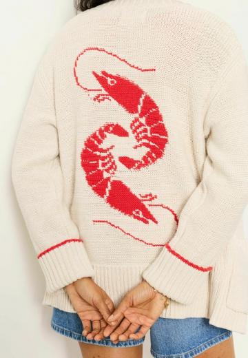 Жаккардовая вязаная кофта