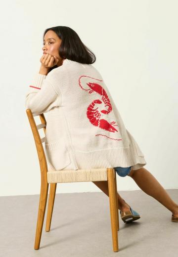 Жаккардовая вязаная кофта