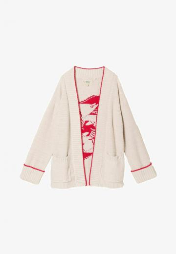 Жаккардовая вязаная кофта