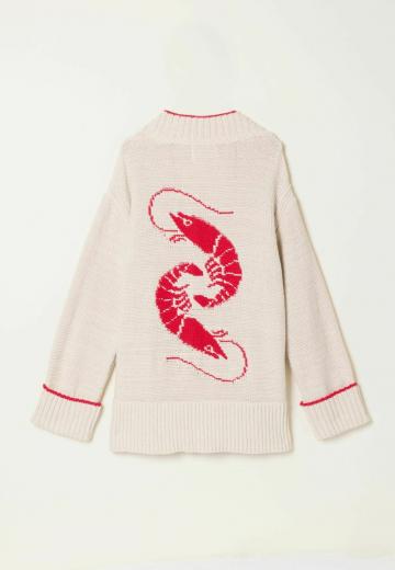 Жаккардовая вязаная кофта