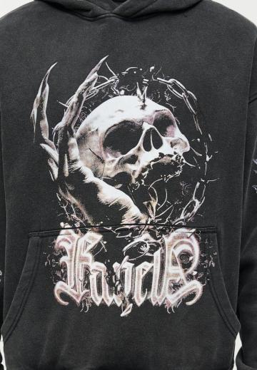 Пуловер с капюшоном