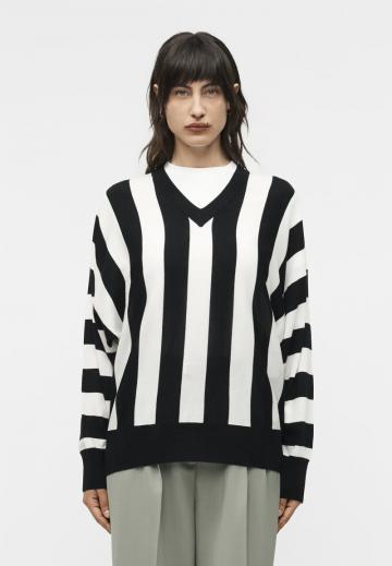 Пуловер в полоску