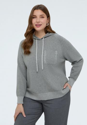 Пуловер с капюшоном