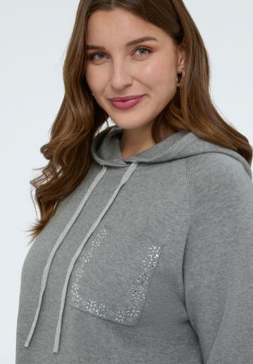 Пуловер с капюшоном