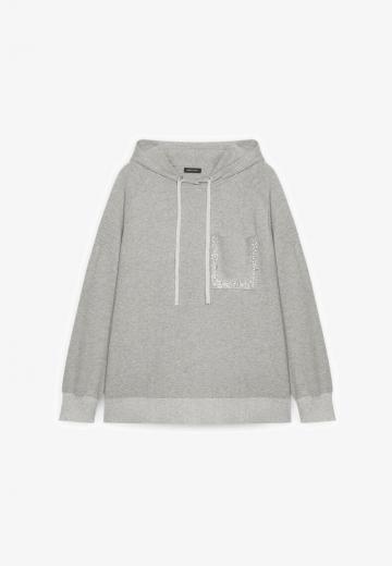 Пуловер с капюшоном