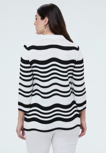 Пуловер с рукавом три четверти