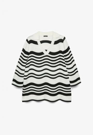 Пуловер с рукавом три четверти