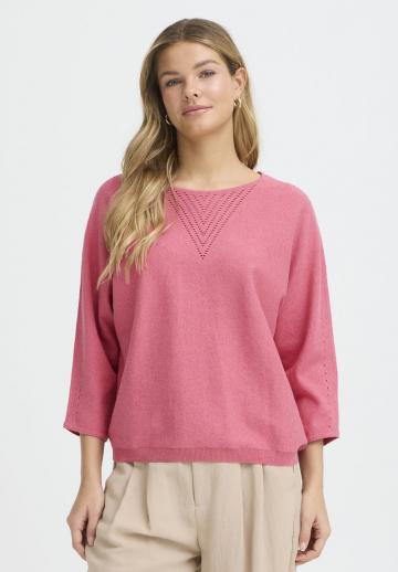 Пуловер с рукавом три четверти