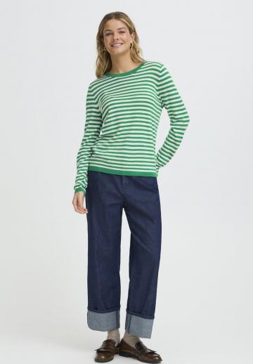 Пуловер в полоску