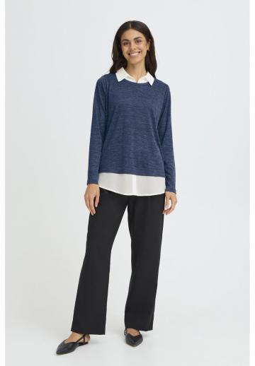 Пуловер с вырезом V