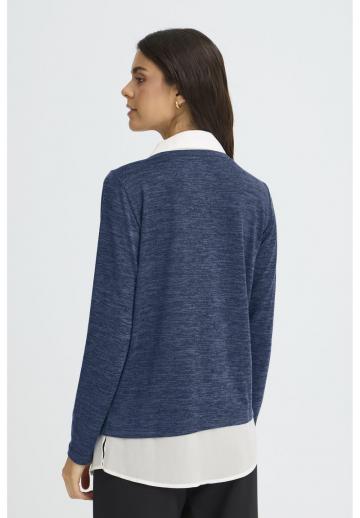 Пуловер с вырезом V