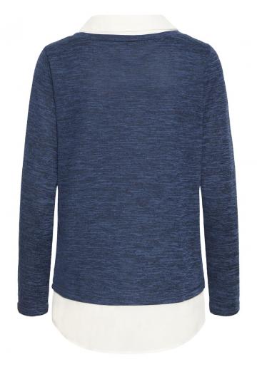 Пуловер с вырезом V