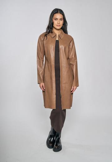 Кожаное пальто