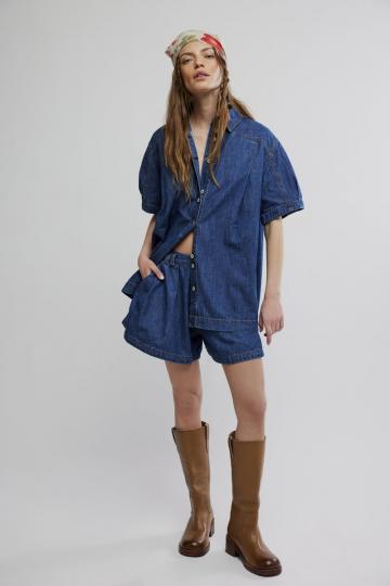 Джинсовая блузка