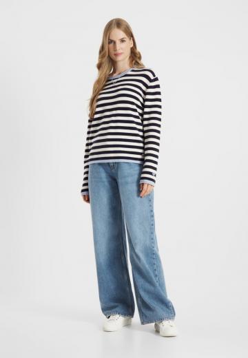 Пуловер в полоску