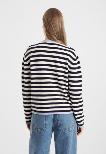 Пуловер в полоску