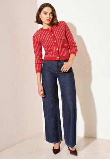 Жаккардовая вязаная кофта