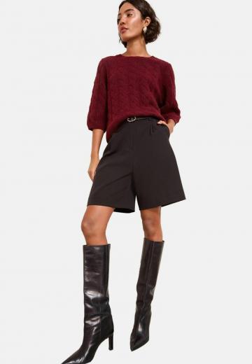 Пуловер с рукавом три четверти