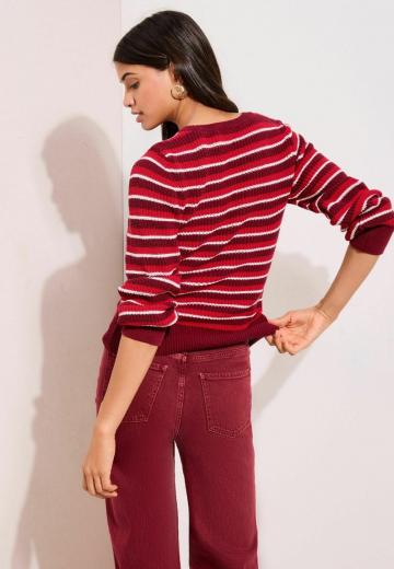 Пуловер в полоску