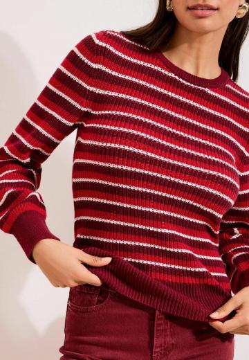 Пуловер в полоску