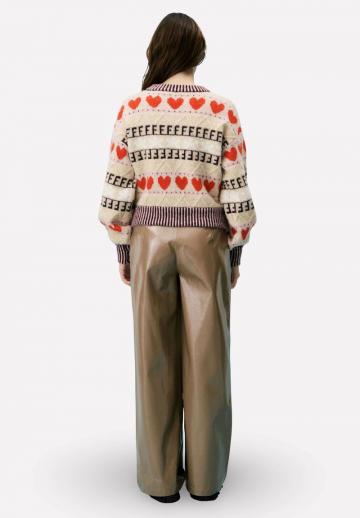 Жаккардовая вязаная кофта