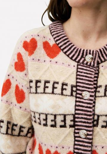 Жаккардовая вязаная кофта