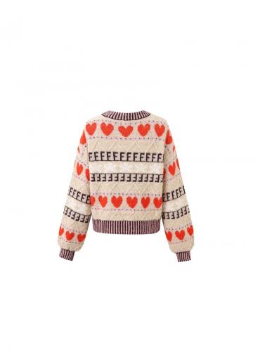 Жаккардовая вязаная кофта