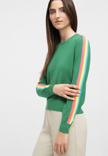 Пуловер в полоску