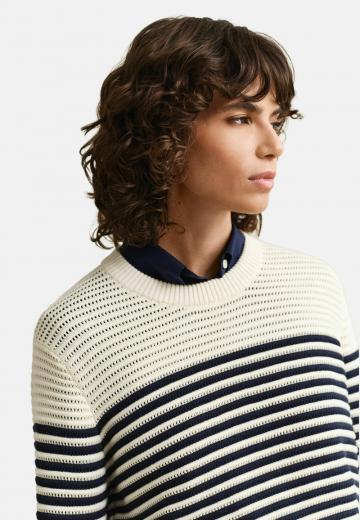 Пуловер в полоску