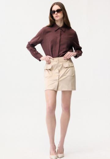 Юбка с накладными карманами