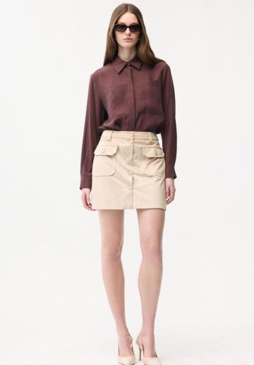 Юбка с накладными карманами